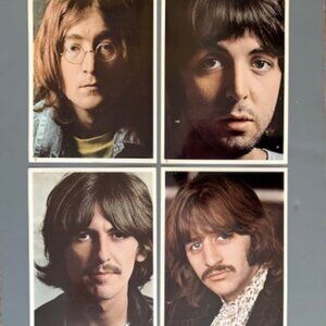Beatles 8 1/2 x 11 Glossy Color Photos 1970's Set of 4
